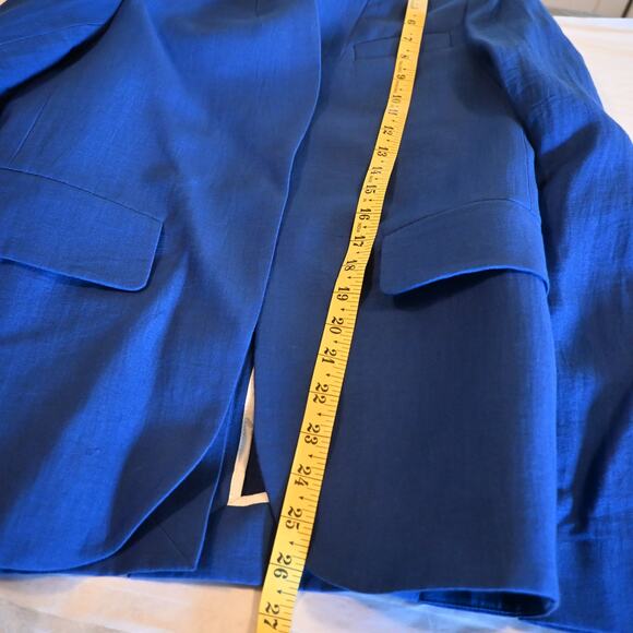 NWT: Zadig & Voltaire Very Open-front Linen Blend Blazer in Blue Saphire - Picture 16 of 16
